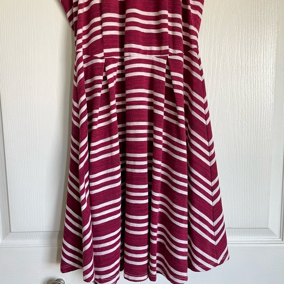 Women’s Copper Key High Neck Skater Dress - Red/White Stripe in Large - Picture 4 of 11